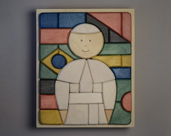 Saint Pope John Paul II - wooden toy puzzle