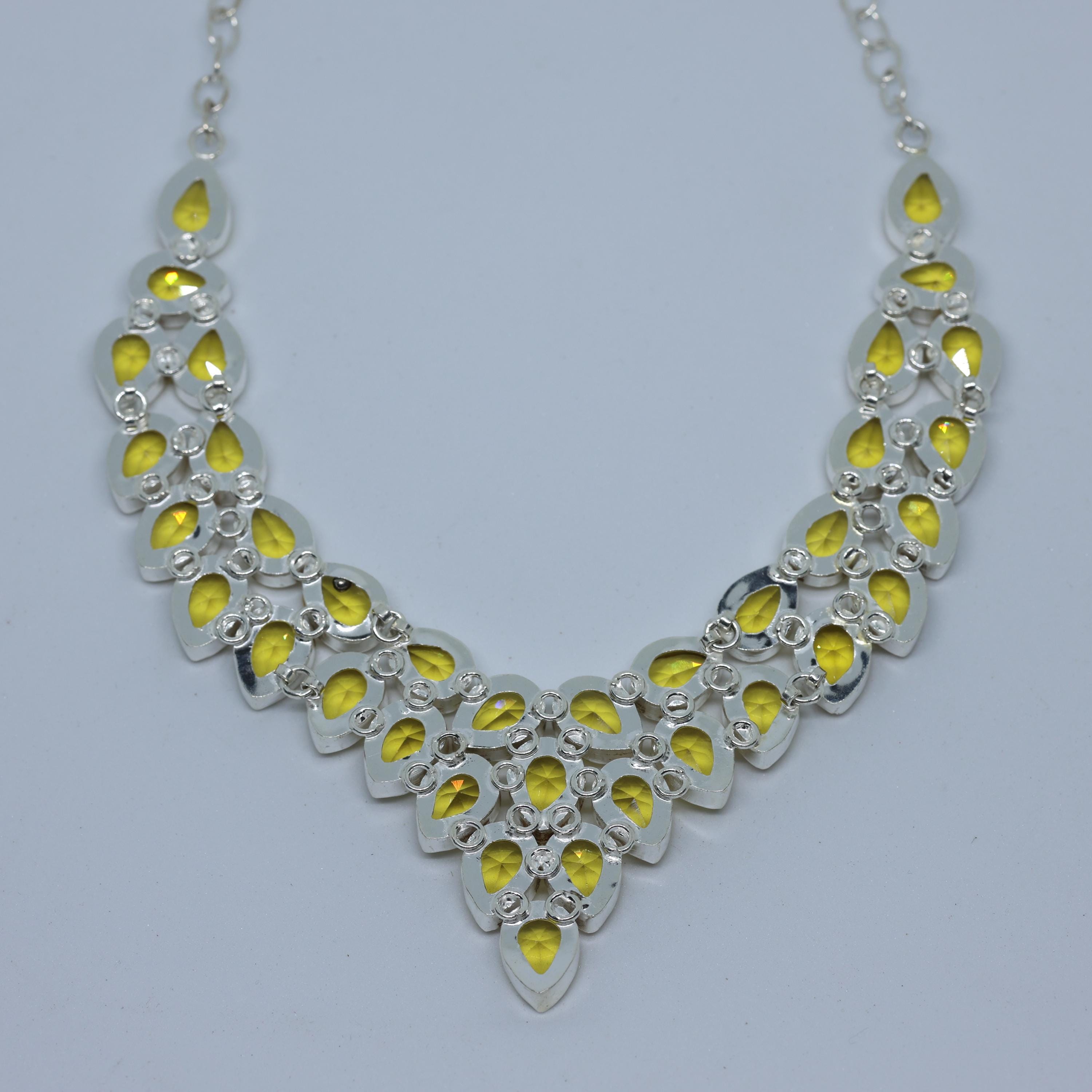 Pendentif Goutte En Citrine Et Argent 925 – Création Artisanale Avec Chaîne Et écrin