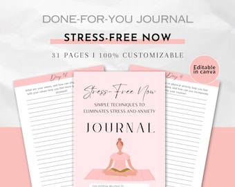 Journal Canva Template, Coaching Journal Printable, Anxiety Coaches, Health Coaches, Wellness Coach, Therapist, Meditation Coach, Editable