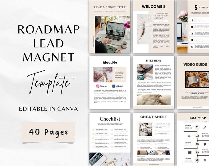 Lead Magnet Template, Course Creators Lead Magnet Ideas, Template for ...