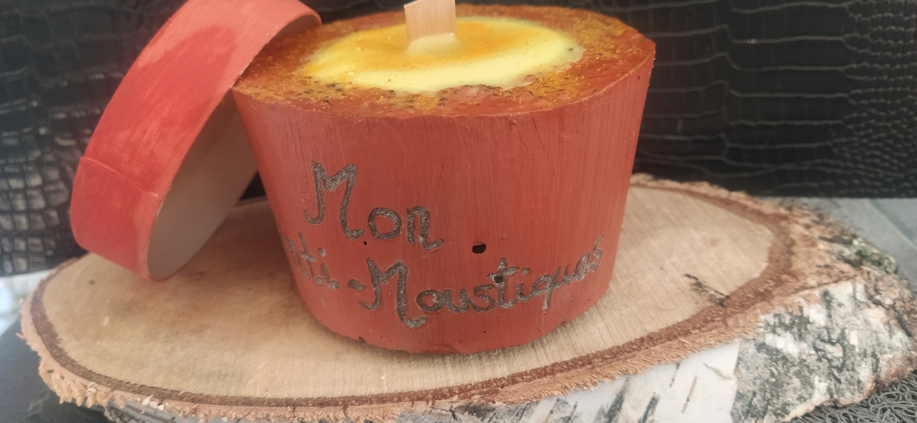 Série Béton/Déco in &out/Bougie Atypique/Originale/Béton Fibré/Moule Fait Main/Atelier Du Sud/Déco B