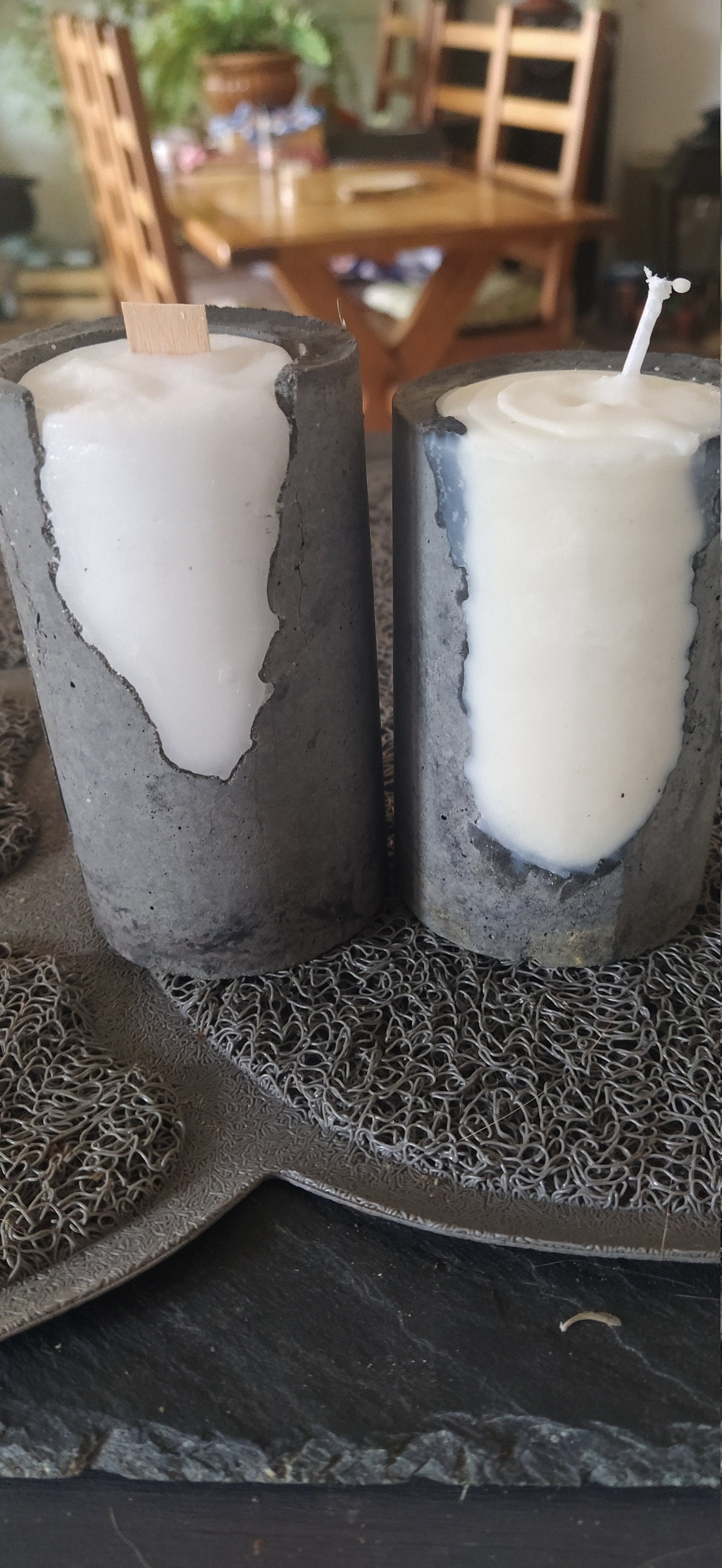 Série Originale/Béton Fibré/Moule Fait Main/Gamme Bougie Béton/Couleurs/Déco in & Out/Création Atypi