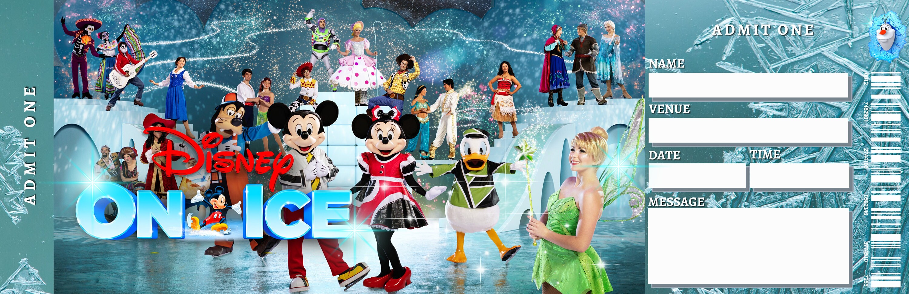Printable DISNEY ONICE Show Surprise Trip Reveal Tickets. Etsy