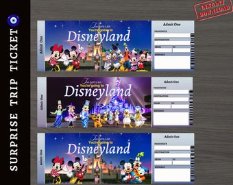 Disneyland Ticket Printable - Etsy