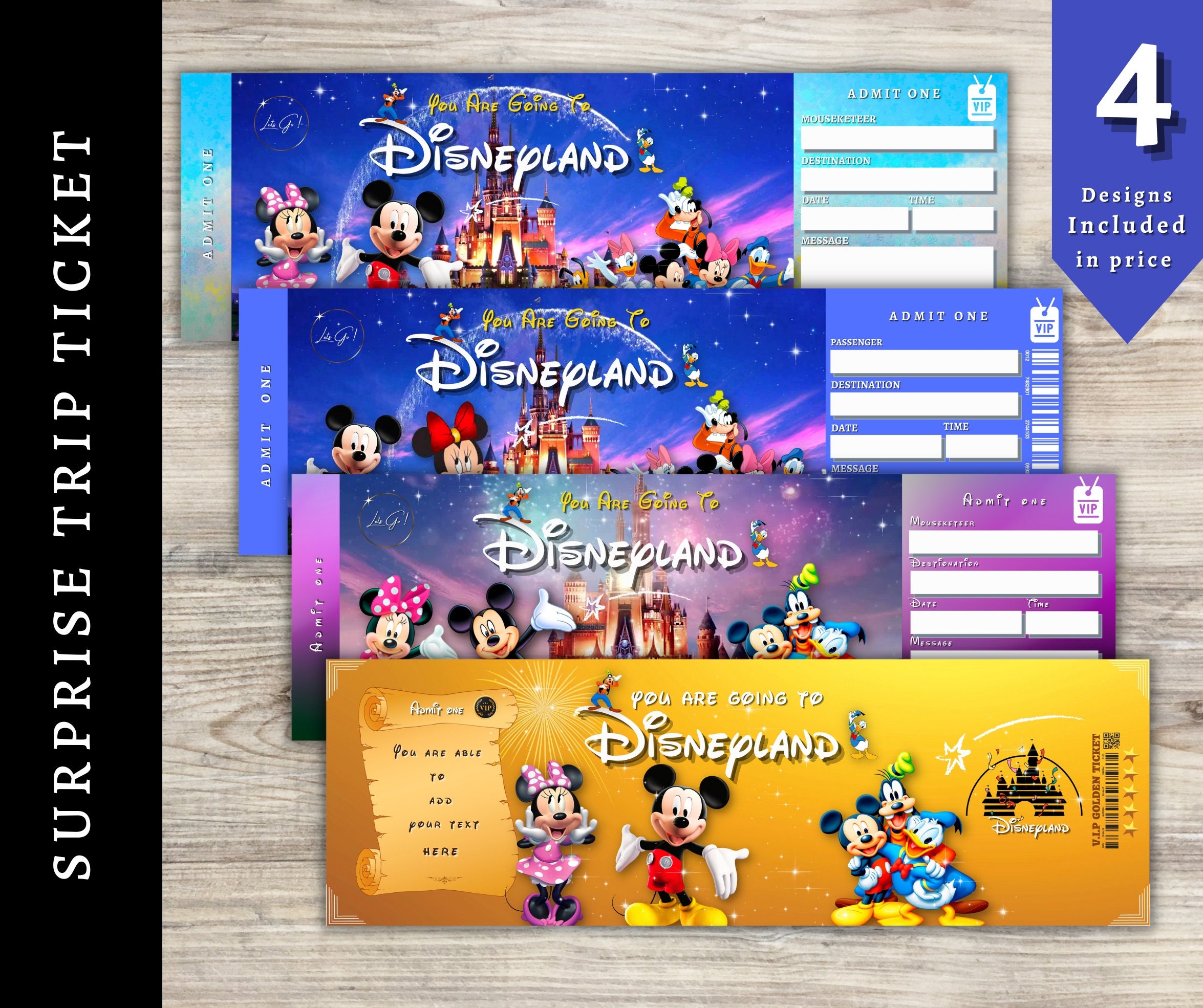 Offrir Faux Billet Disneyland A Imprimer Disneyland billets - Etsy Canada