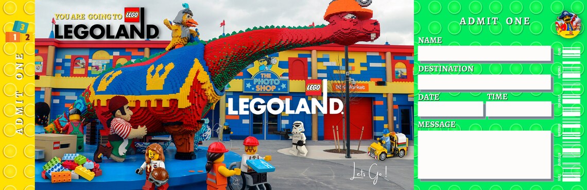 Printable LEGOLAND Surprise Trip Reveal Tickets .Editable Gift - Etsy.de