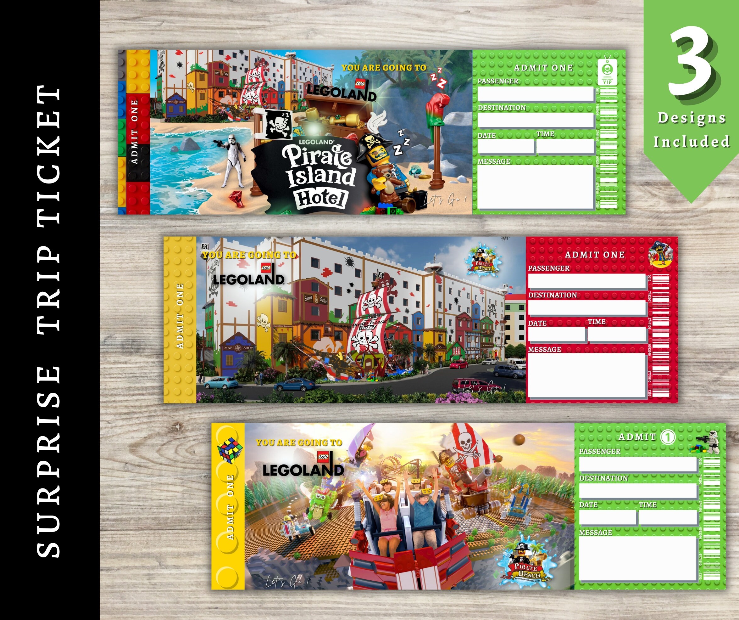Printable LEGOLAND PRIATE Island Hotel Surprise Trip Reveal - Etsy