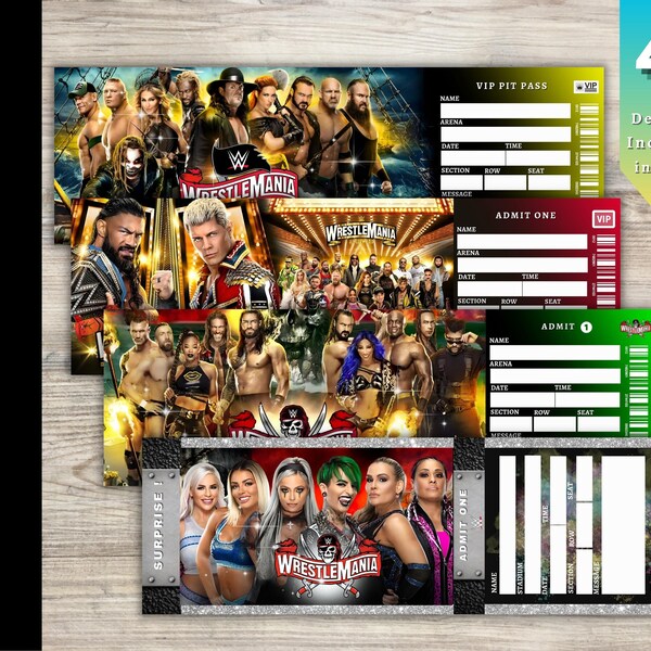 Wwe souvenir ticket Etsy Nederland