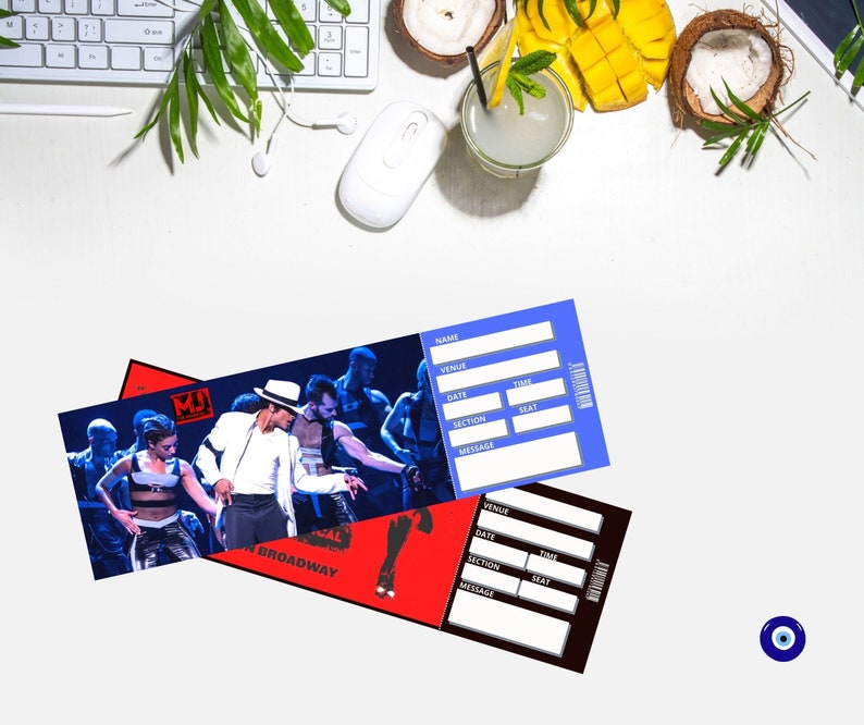 Printable MJ Broadway Surprise Ticket. Editable Musical Etsy