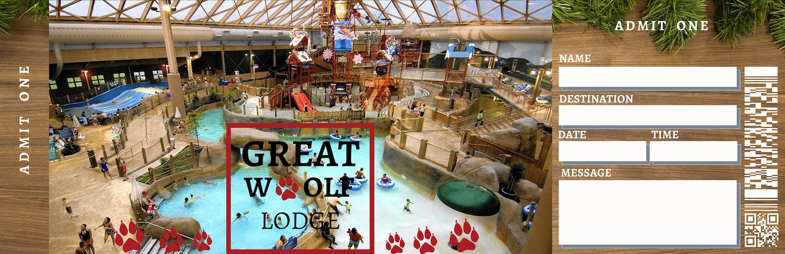 Printable GREAT WOLF LODGE Surprise Gift Ticket. Editable - Etsy