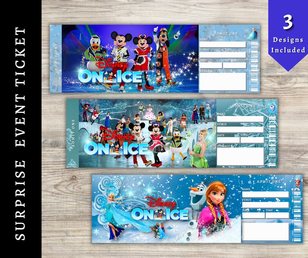 Printable DISNEY ONICE Show Surprise Trip Reveal Tickets. Etsy Printable DISNEY ONICE Show Surprise Trip Reveal Tickets. Etsy