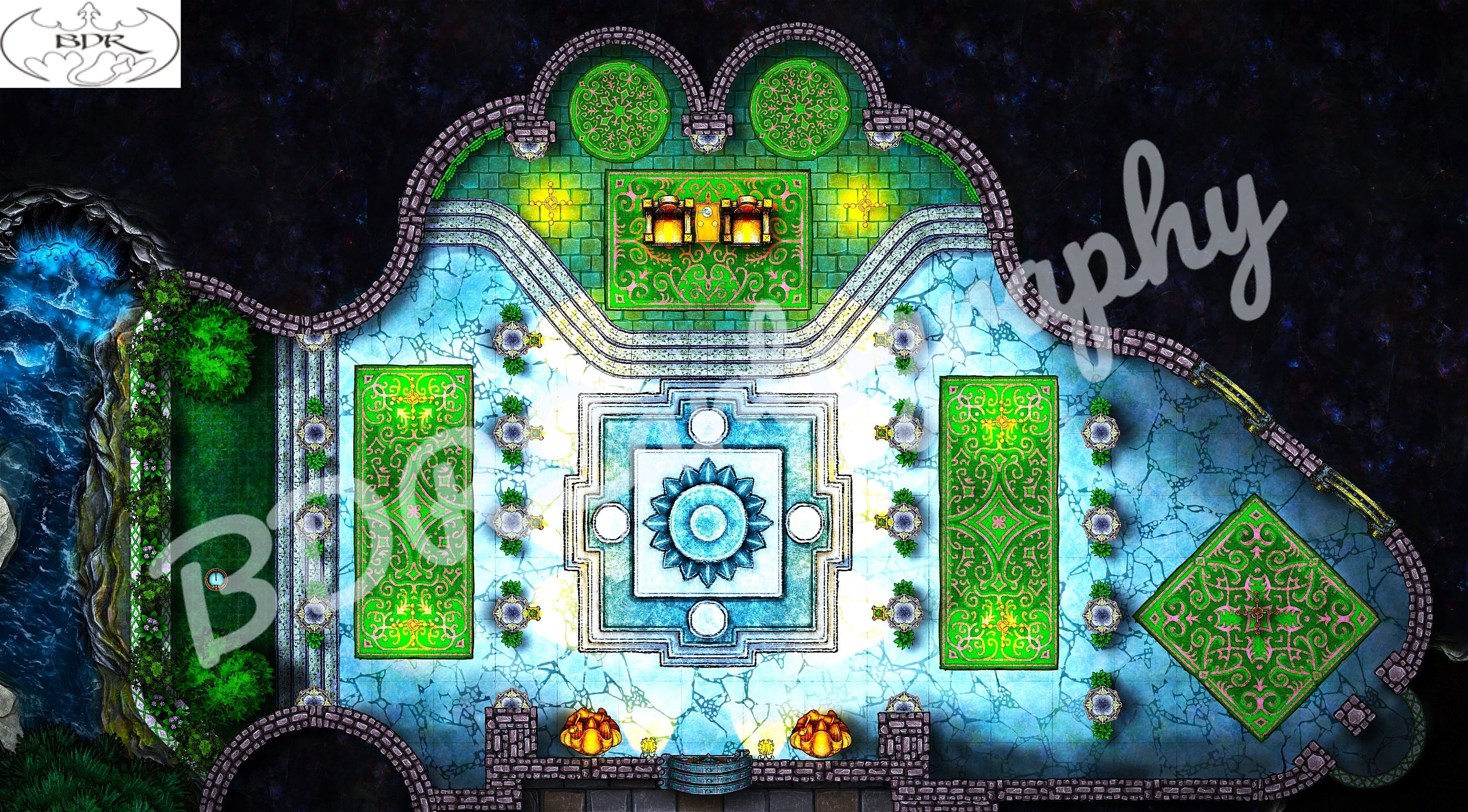 Dnd Throne Room Map Dnd Throne Room Digital Battle Map - Etsy