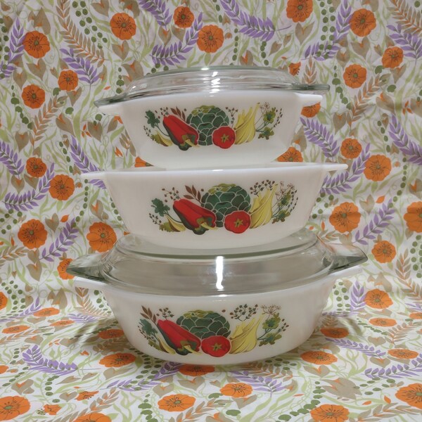 Pyrex With Vegetables Etsy