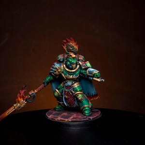 Commission Painted Vulkan He&#39;stan – Salamanders Primaris Scale Resin Model