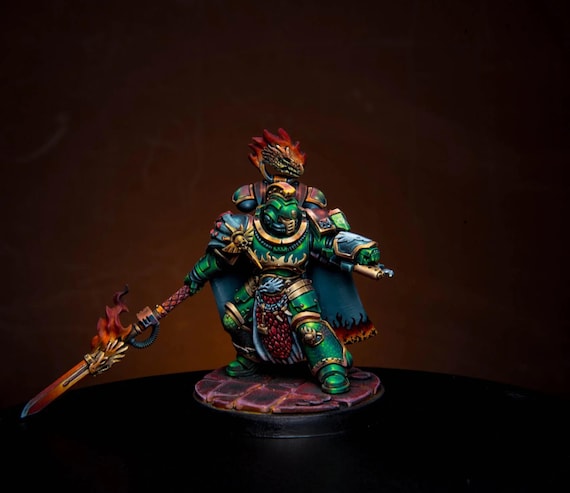 Commission Painted Vulkan He'stan – Salamanders Primaris Scale