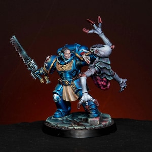 Commission Painted Demetrian Titus – Ultramarines Primaris Scale Resin Model