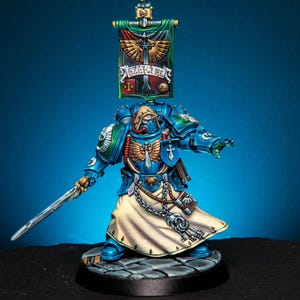 Commission Painted Ezekiel – Dark Angels Primaris Scale Resin Model