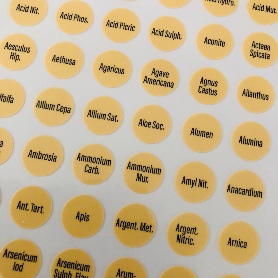 468 13mm Customisable Cap Labels Personalise Remedy Kit Choose Own ...