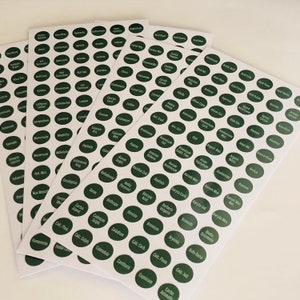 78 Customisable Homeopathy Cap Labels | 13mm dia circular | Personalise remedies and colours
