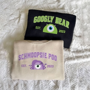 Googly Bear and Schmoopsie Poo Print Shirt, Monsters Shirt, Monsters University, Halloween Party, Cartoon Movie Shirt, Couple PK259-260