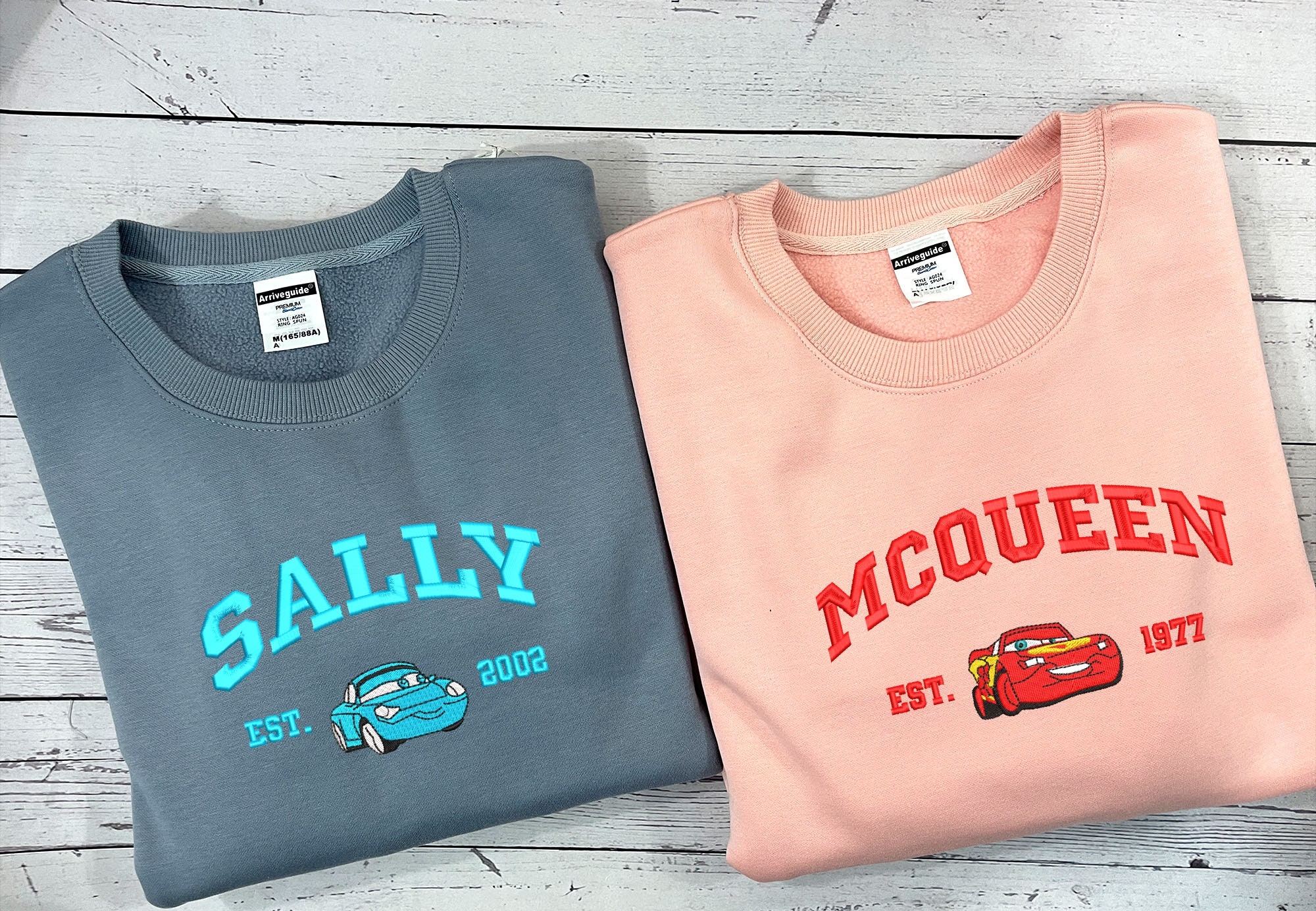 Discover Dessin AniméV oitures Mcqueen x Sally Sweatshirt Brodé