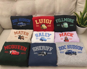 Mcqueen and Friends Print Sweatshirts, Cars Mcqueen x Sally Sweatshirt, Trending Crewneck, Couple Shirt, Gift For Friends Shirt PNIS053-064