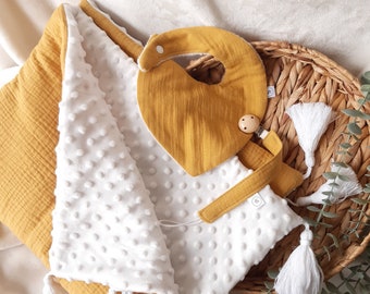 Birth box Blanket+bib+pacifier clip