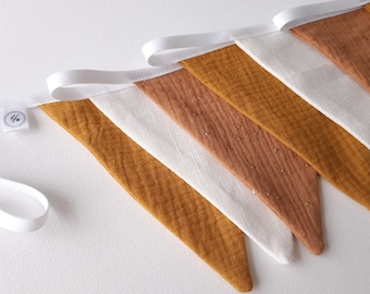 Cotton gauze bunting garland for baby's room decoration