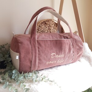 Bolsa de lona de pana con personalización, bolsa de vacaciones, bolsa de deporte, bolsa de bolos