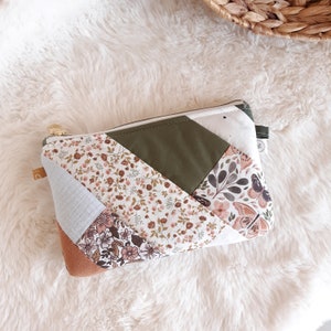 Pochette plate style patchwork 21 cm * 15 cm