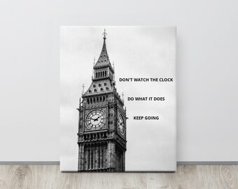 Canvas Tote Bag with Leather Strap Printed Doodle of Big Ben Tower WAS_29 Canvas Tote Bag with Leather Strap Printed Doodle of Big Ben Tower WAS_29