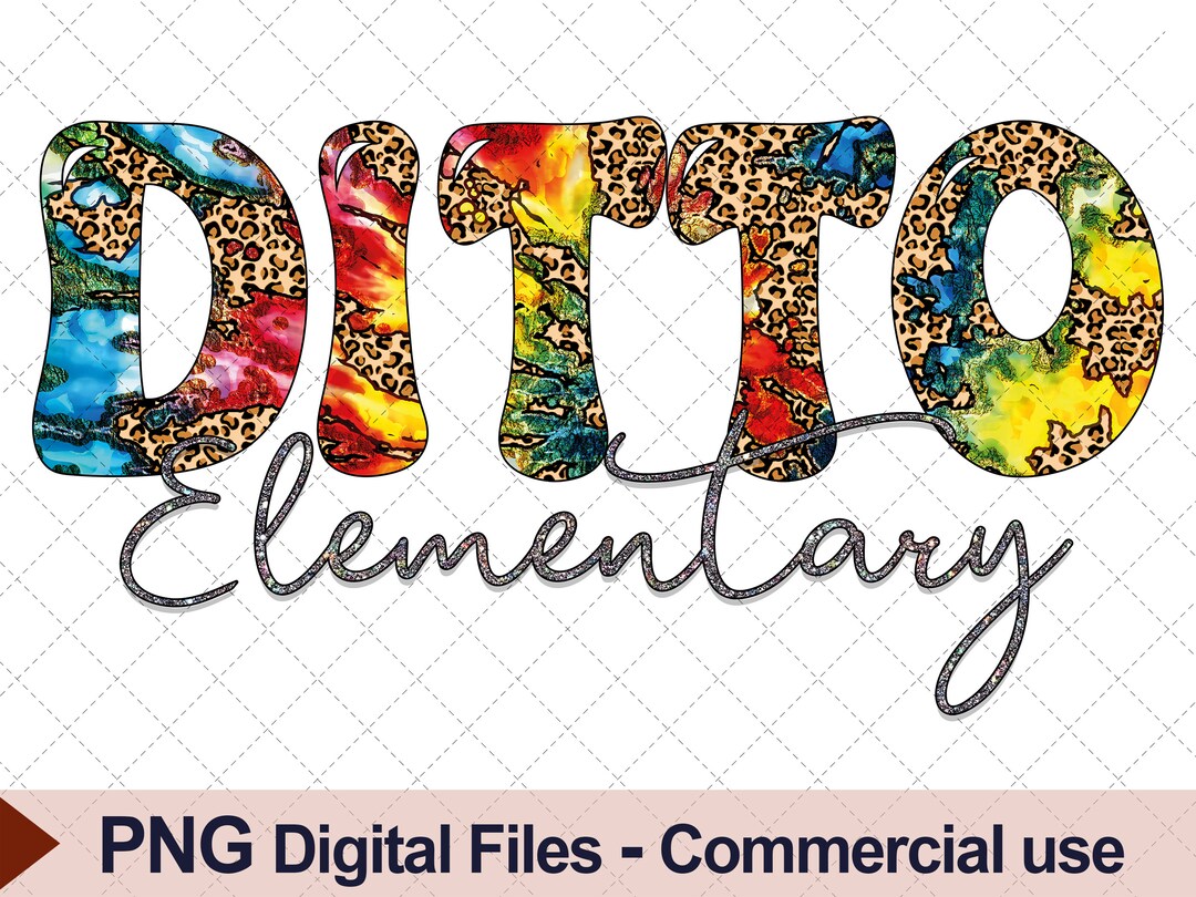 Ditto Elementary Png Ditto Elementary Design Ditto Etsy