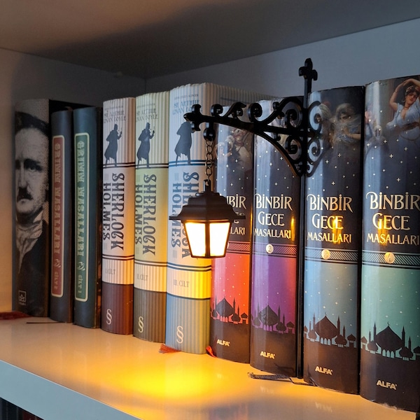 Lámpara de biblioteca – Mini lámpara de estantería, luz para estantería, LED blanco cálido