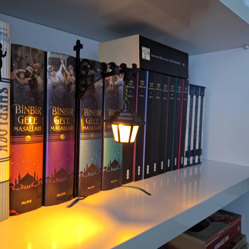 Library Lantern – Mini Bookshelf Lamp, Fantastic Shelf Decor, Warm and ...