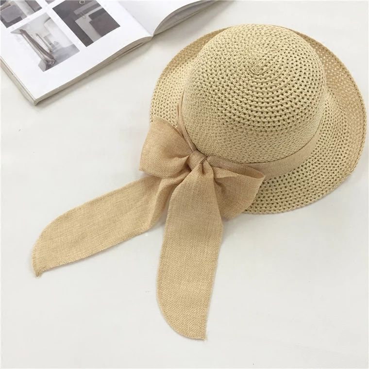 Women Trilby Straw Sun Hat Beach Vacation Bucket Straw Hat - Etsy UK