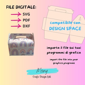 File SVG Scatola Happy Meal per nascita, battesimo, comunione, cresima, compleanni, regali