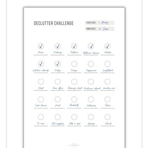 Printable Declutter Challenge | Fillable Checklist | Planner Insert ...