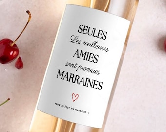 Pedido de rótulo de vinho padrinho madrinha anúncio de gravidez madrinha padrinho você quer se tornar minha madrinha ideia pedido apenas o melhor