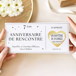 Scratch card surprise birthday meeting gift idea personalized couple birthday gift valentine's day gift