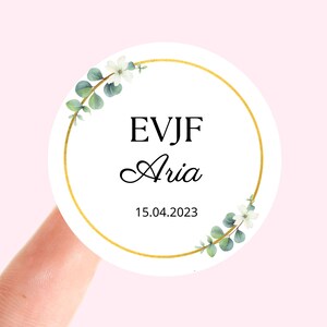 Autocollants de mariage Etiquette autocollante personnalisée Mariage Baptème EVJF Anniversaire Baby Shower Sceaux d’enveloppe 40 mm rond M17