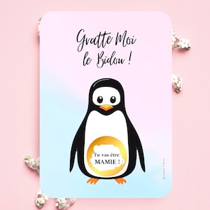 Une surprise à gratter grand parent Annoncez la grossesse et le sexe de bébé à vos proches avec nos cartes personnalisables