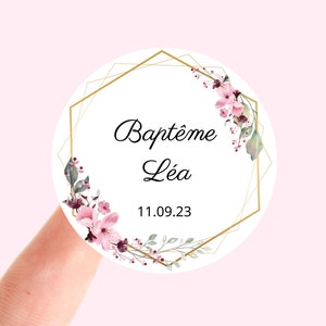 Autocollants de mariage Etiquette autocollante personnalisée Mariage Baptème EVJF Anniversaire Baby Shower Sceaux d’enveloppe 40 mm rond M18