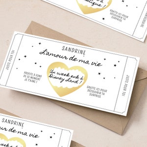 Carte à gratter cadeau couple personnalisable cadeau pour homme pour femme idée carte surprise anniversaire