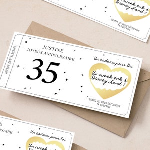 Scratch card 35 years customizable birthday gift card original gift idea