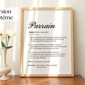 Cartaz definição madrinha personalizável anúncio padrinho presente batismo cartaz personalizado texto super padrinho madrinha Baptême marraine