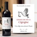 Personalized pregnancy announcement wine label grandparents you're going to become a granny you're going to become a grandpa grand cru of the stork baby announcement product logo
