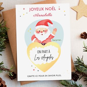 Carte de Noël surprise personnalisée Bon pour cadeau Noël jeu à gratter cadeaux pour lui pour elle Carte à gratter voyage surprise Noël image 2