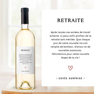 Customizable retirement wine label gift of encouragement new life new adventure gift idea motivation inspiration retirement