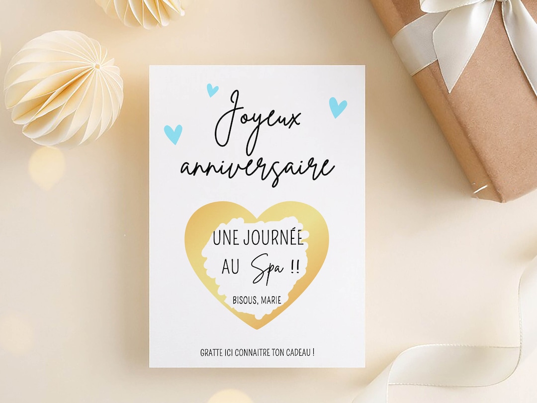 Carte à gratter surprise anniversaire rencontre idée cadeau anniversaire couple personnalisable cadeau st valentin - France