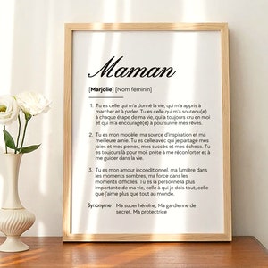 Customizable mom definition poster Mother's Day gift mom poster personalized text super mom